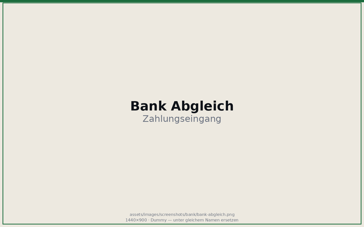 Bank Abgleich