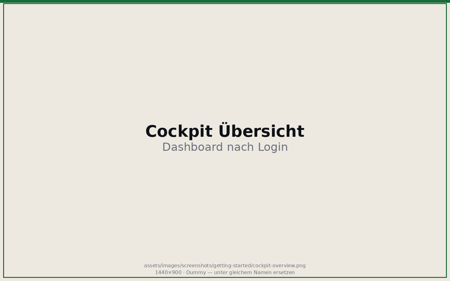 Cockpit Übersicht