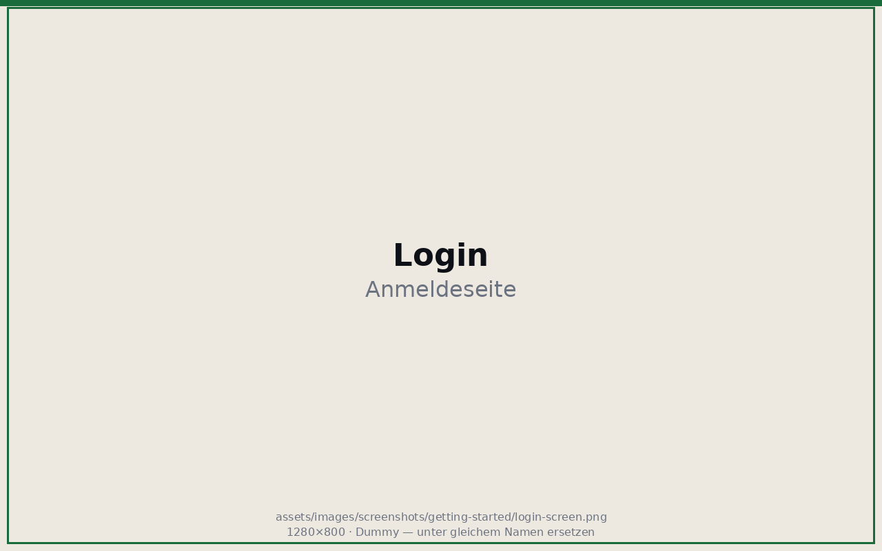 Login-Bildschirm