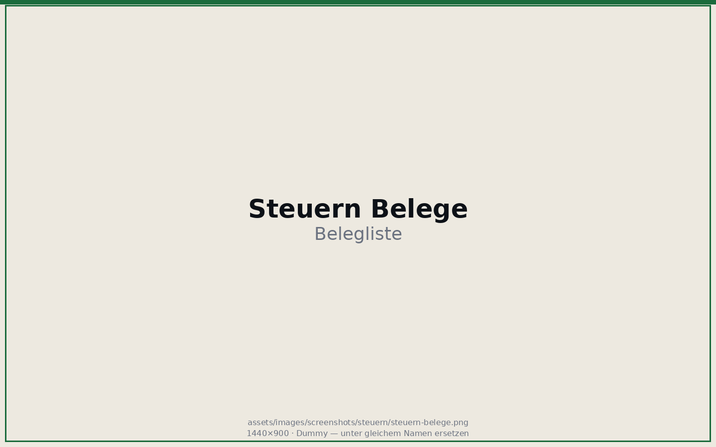 Steuern Belege