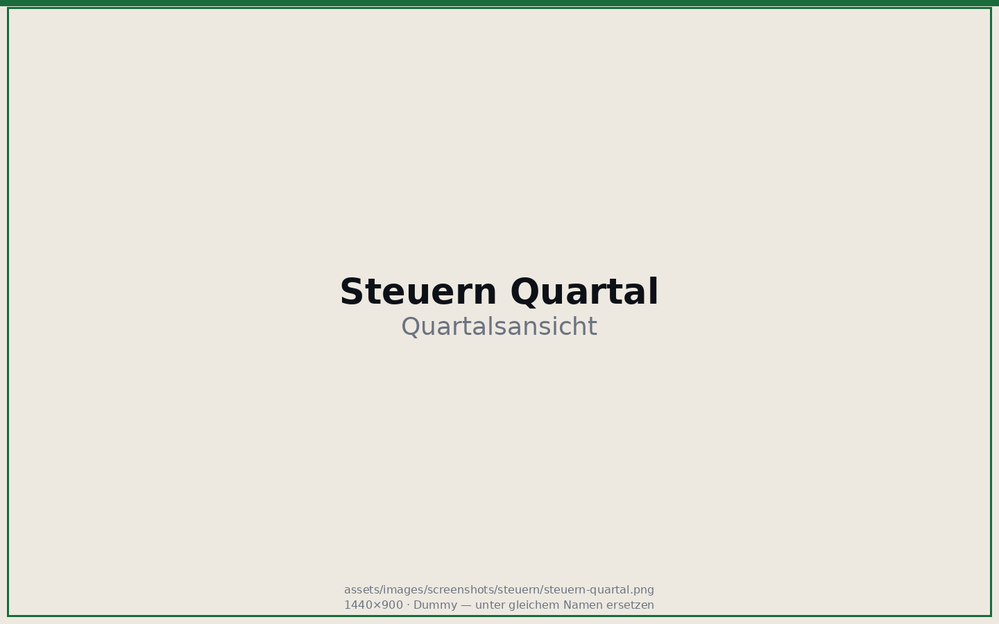 Steuern Quartal